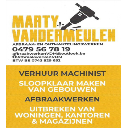 Afbraakwerken Marty Vandermeulen