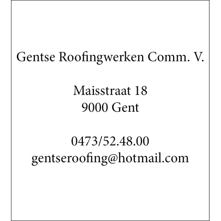 Gentse Roofingwerken Comm. V