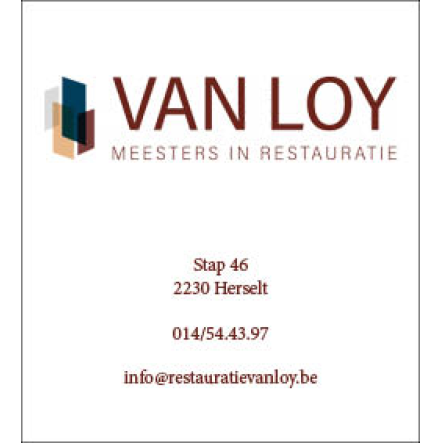 Algemene restauratiewerken Van Loy & Cie