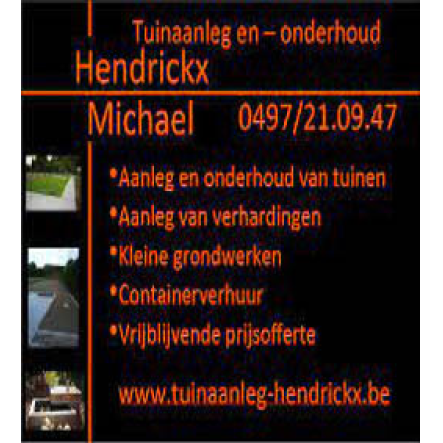 Tuinaanleg en -onderhoud Hendrickx Michael