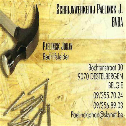 Schrijnwerkerij Paelinck J.