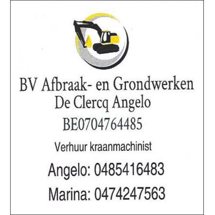 BV Afbraak- en Grondwerken De Clercq Angelo